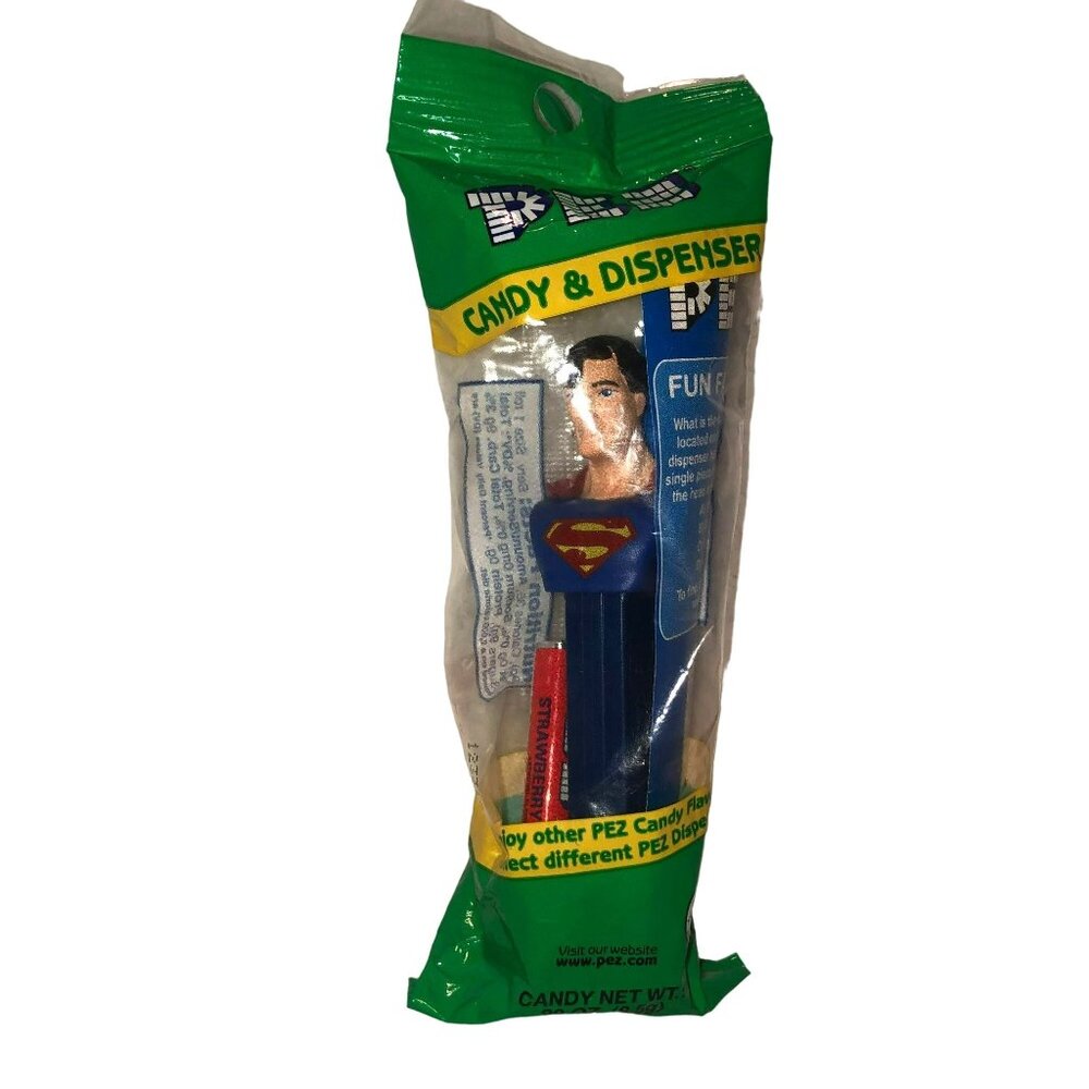 NIP Superman Pez Dispenser with Candy Made in USA in Sealed Package
